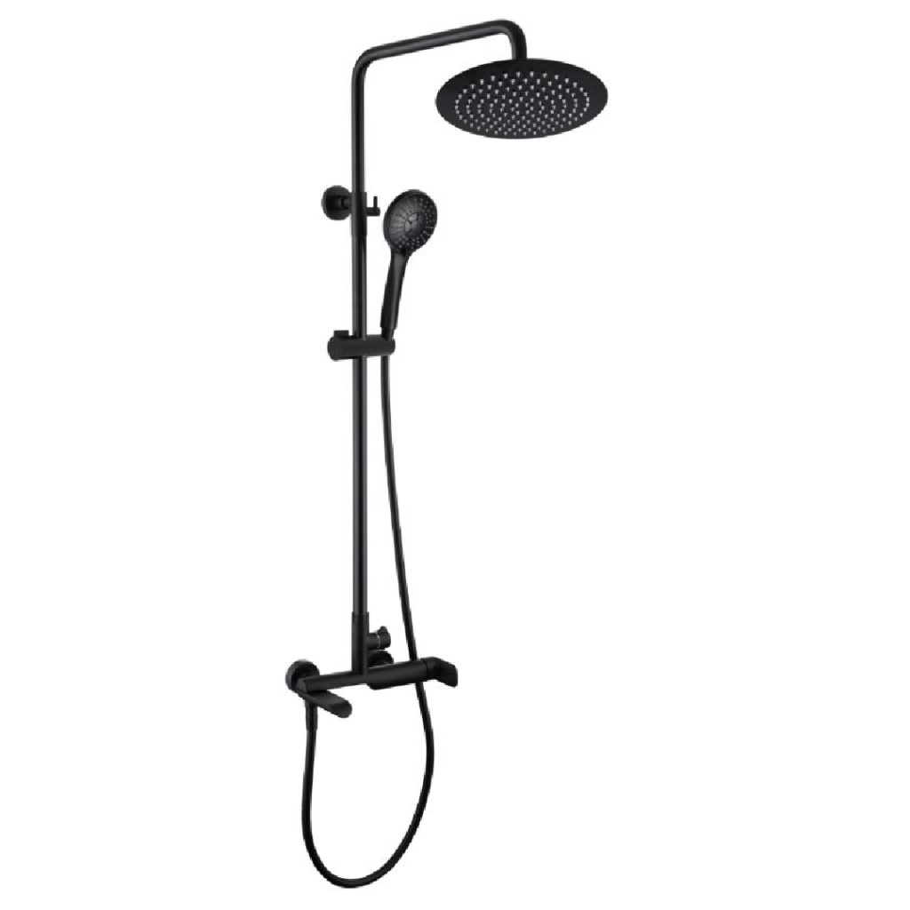 Set tuš baterija za kadu Ultra-10 sa lulom, OLO crna